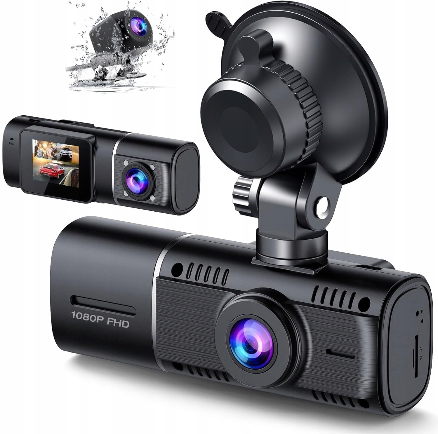 Kamera do auta Lamto C300D predná zadná vnútorná 3CH 1080P