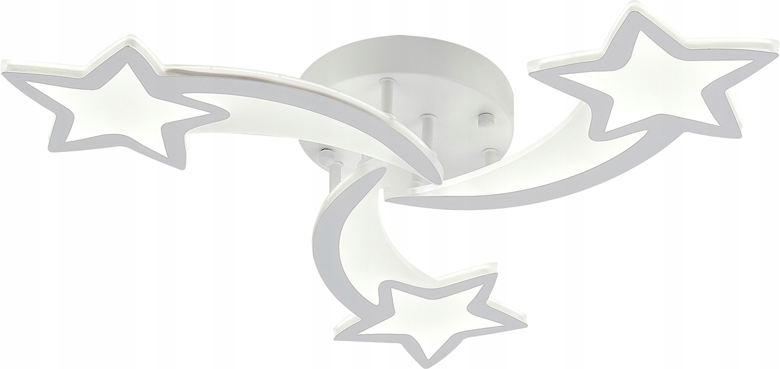 Żyrandol Lampa Sufitowa Led Gwiazdy 84W Biały Pilot Ø67 CM Vargo DL1196