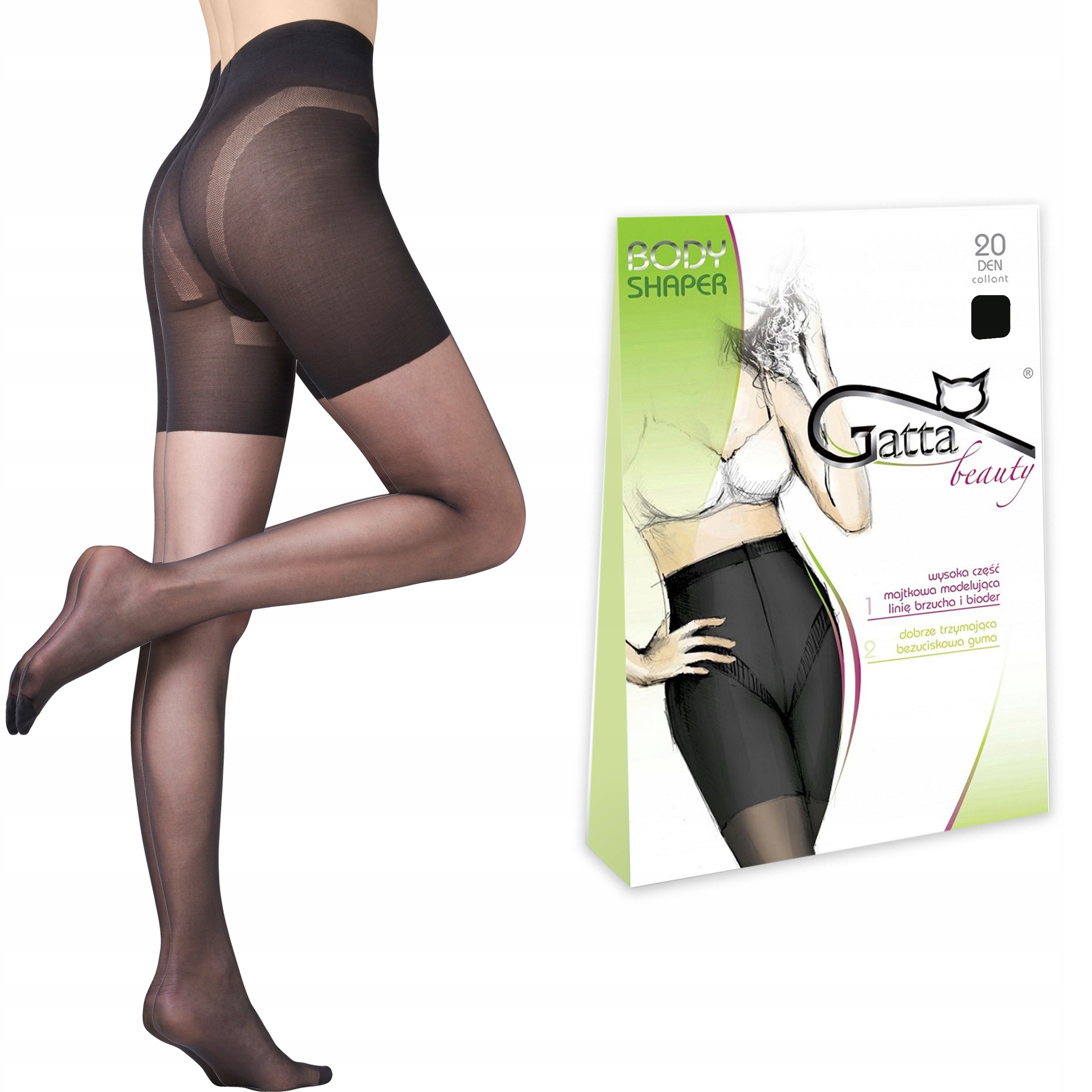 Gatta Body Shaper rajstopy modelujące, fumo, 2-S 13673433294 