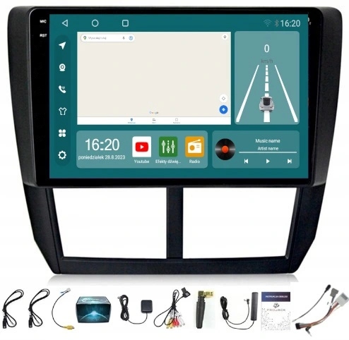 Radio Navigace Subaru Party Wrx 2007-2013 Carplay Android 8/256GB Sim