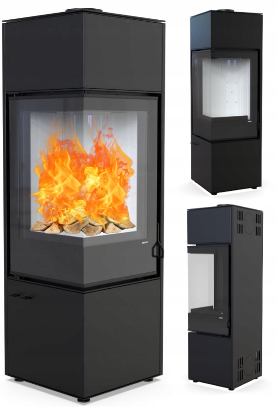 Piecyk piec Defro Quadroom Long 9,3 kW koza kominek dolot rekuperacja