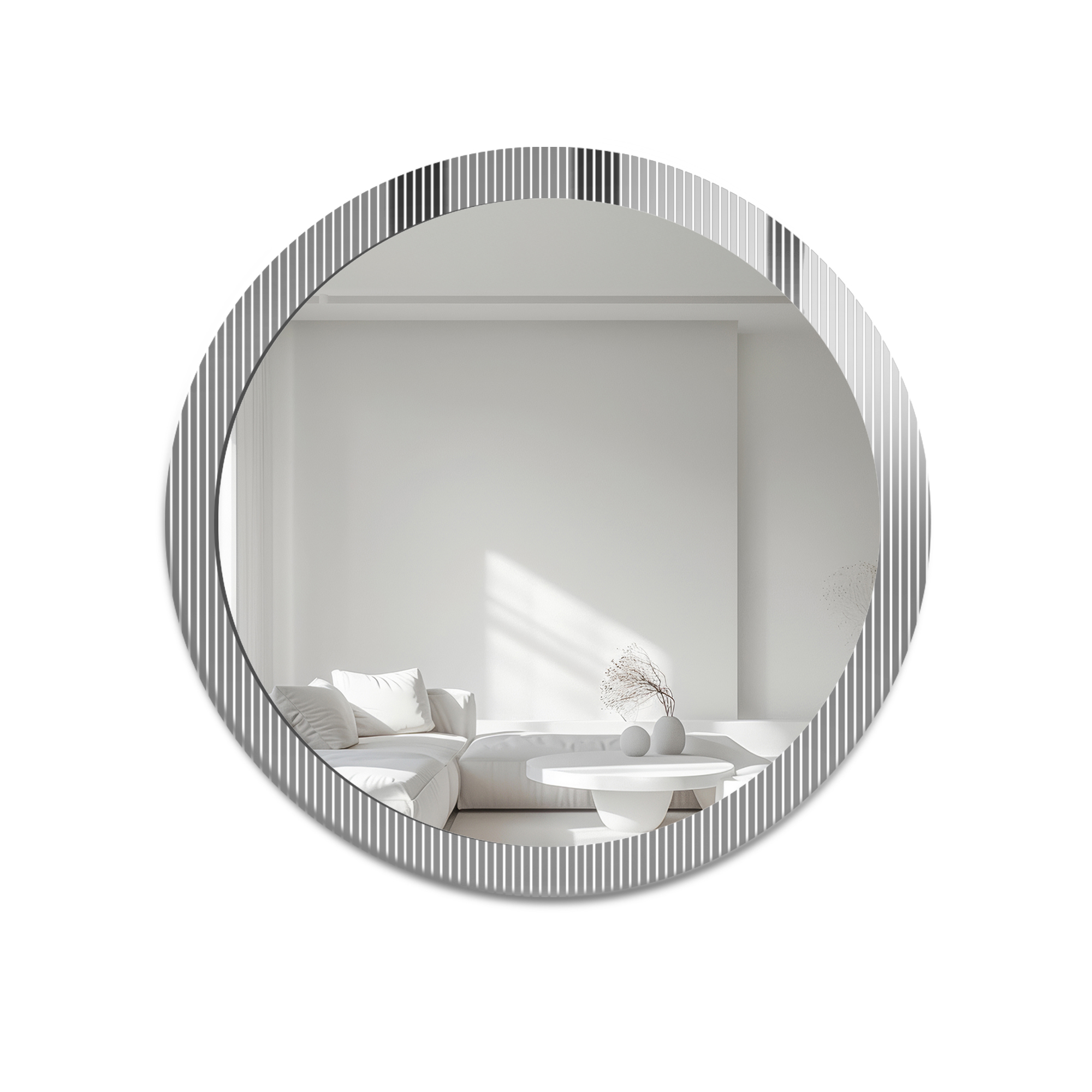 Zrcadlo kulaté s ornamentálním sklem Luxora Glimmer FI90 dekorativní