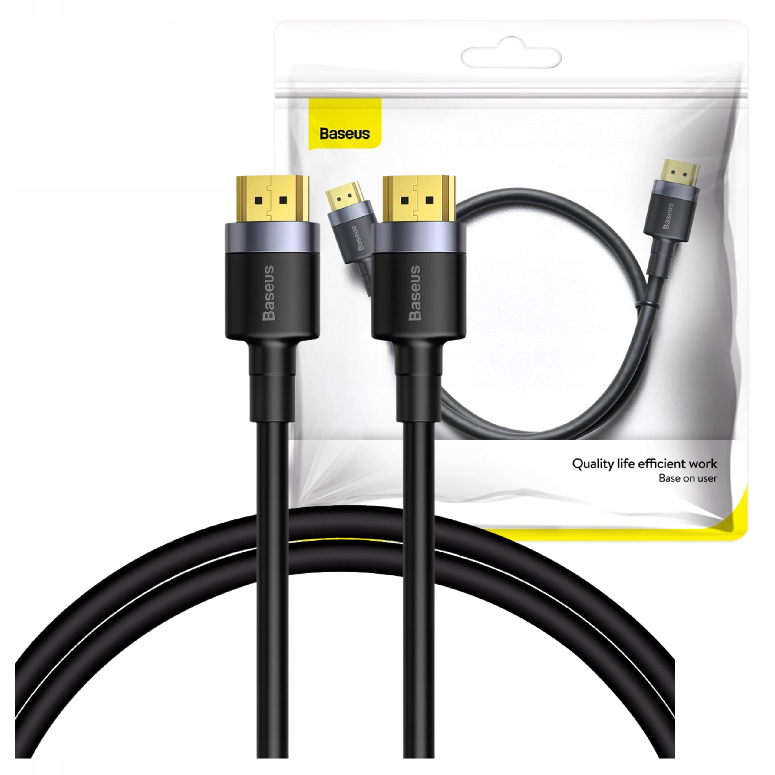 Baseus Kabel Hdmi 2.0 Do Tv 1M 4K 3D PS4 Xbox Z Metalową Wtyczką