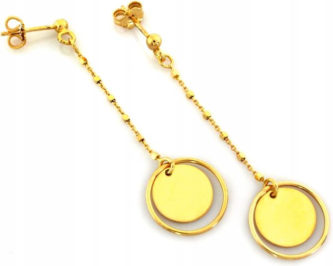 Náušnice závěsné dlouhé tyčinky pozlacené stříbro 925 elegantní dámské