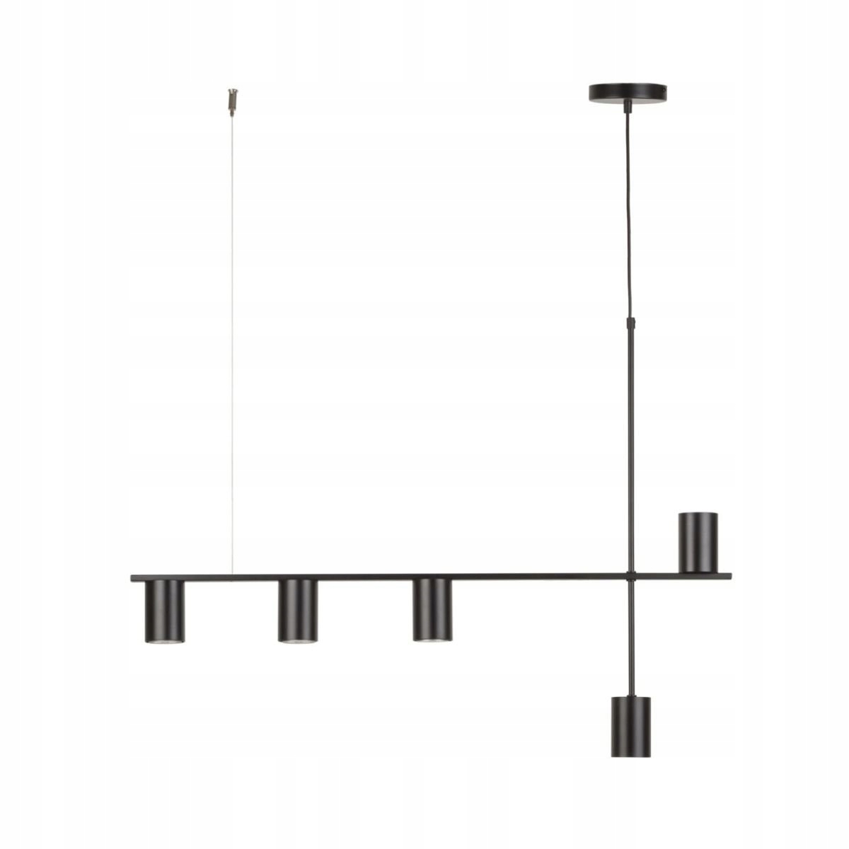 Čierna závesná lampa na lište nad stolom Vendo 5 33692 Sigma Lighting