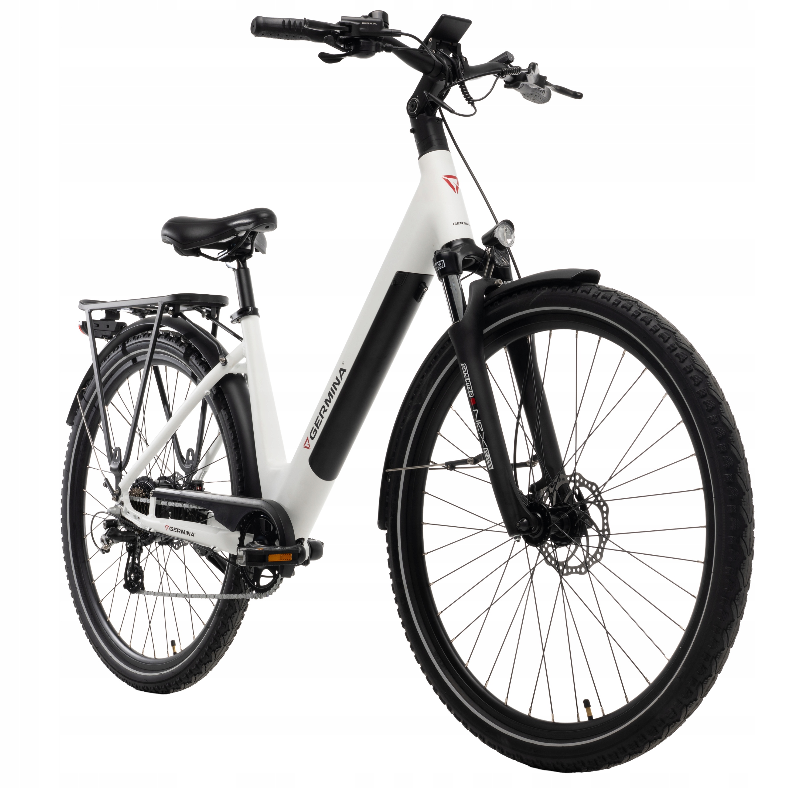 Rower elektryczny 28 Germina trekkingowy Bafang miejski 250W damski 13,2ah