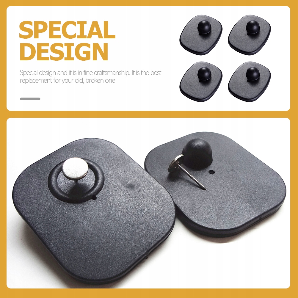 CZARNE ETYKIETY MAGNETYCZNE DO UBRAŃ TWARDE ZAWIESZKI Kod producenta 687365