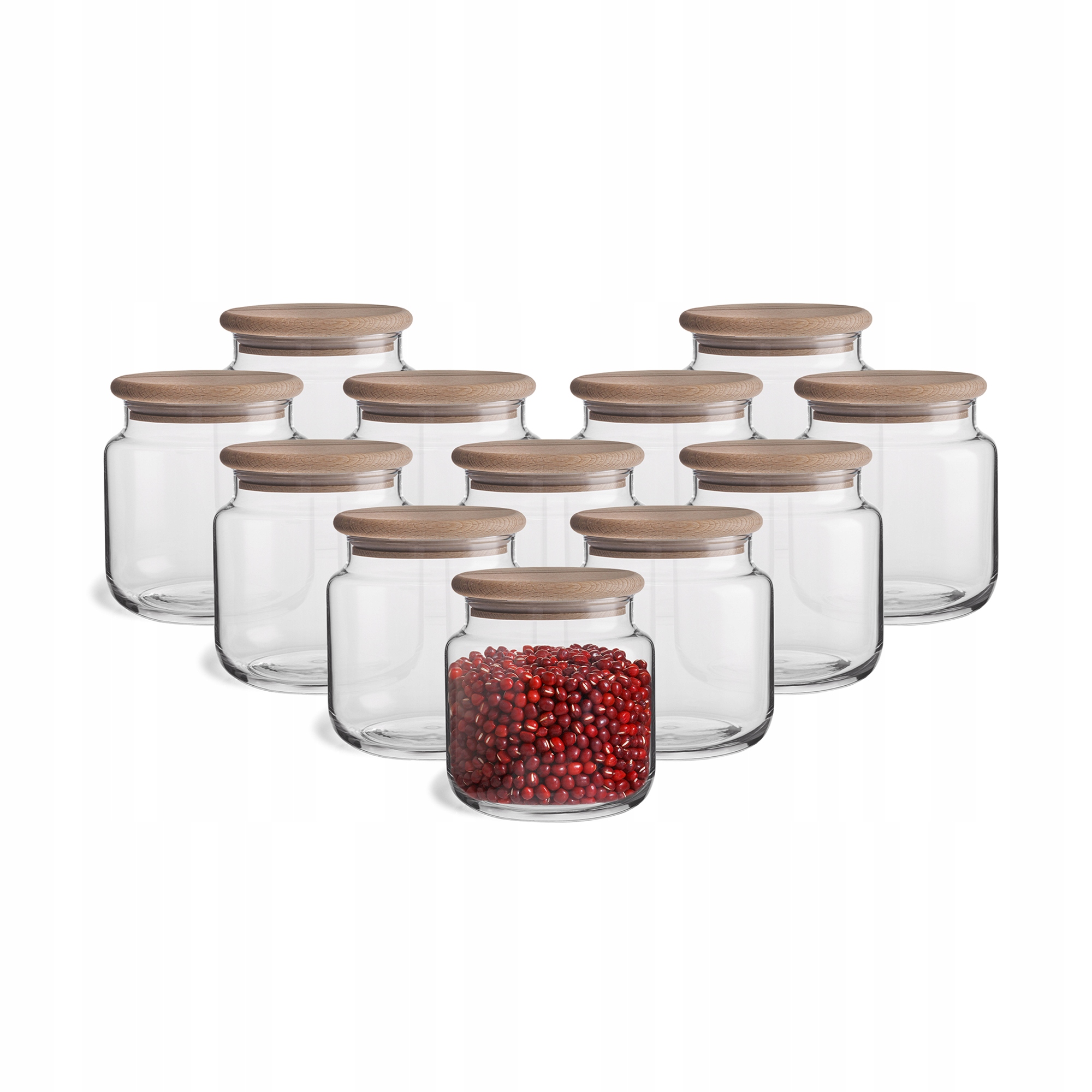 Pojemniki Do Przechowywania Słoiki Na Żywność 12x10cm Polskie Szkło Glasset