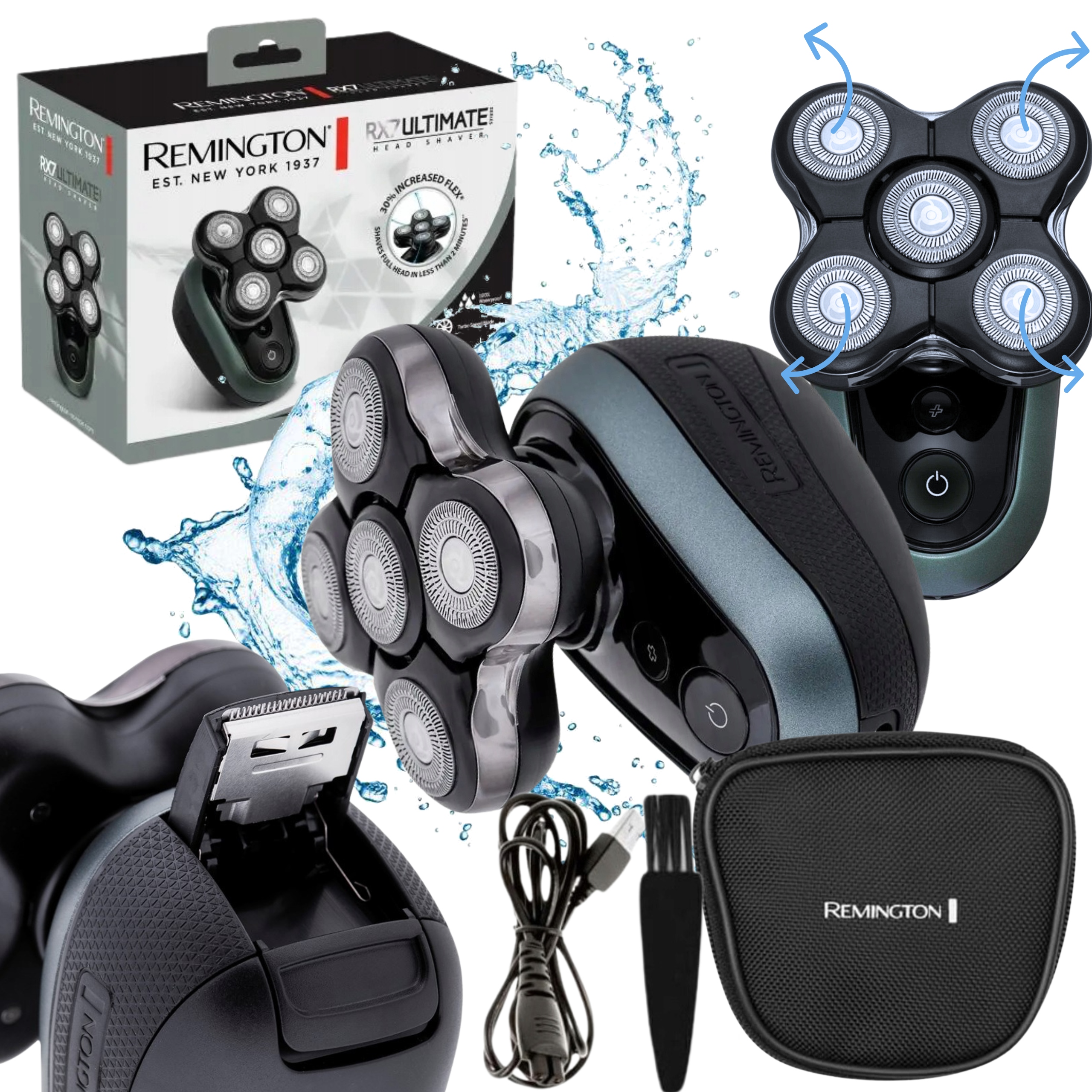 Golarka RX7 Ultimate Series Head Shaver Maszynka Do Głowy Do Włosów Trymer