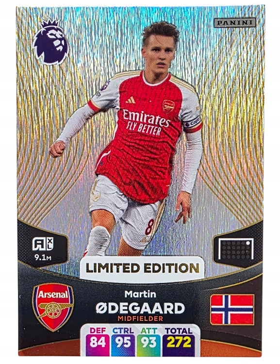 Karty Panini Premier League 2024 Limited Martin Odegaard (Arsenal)