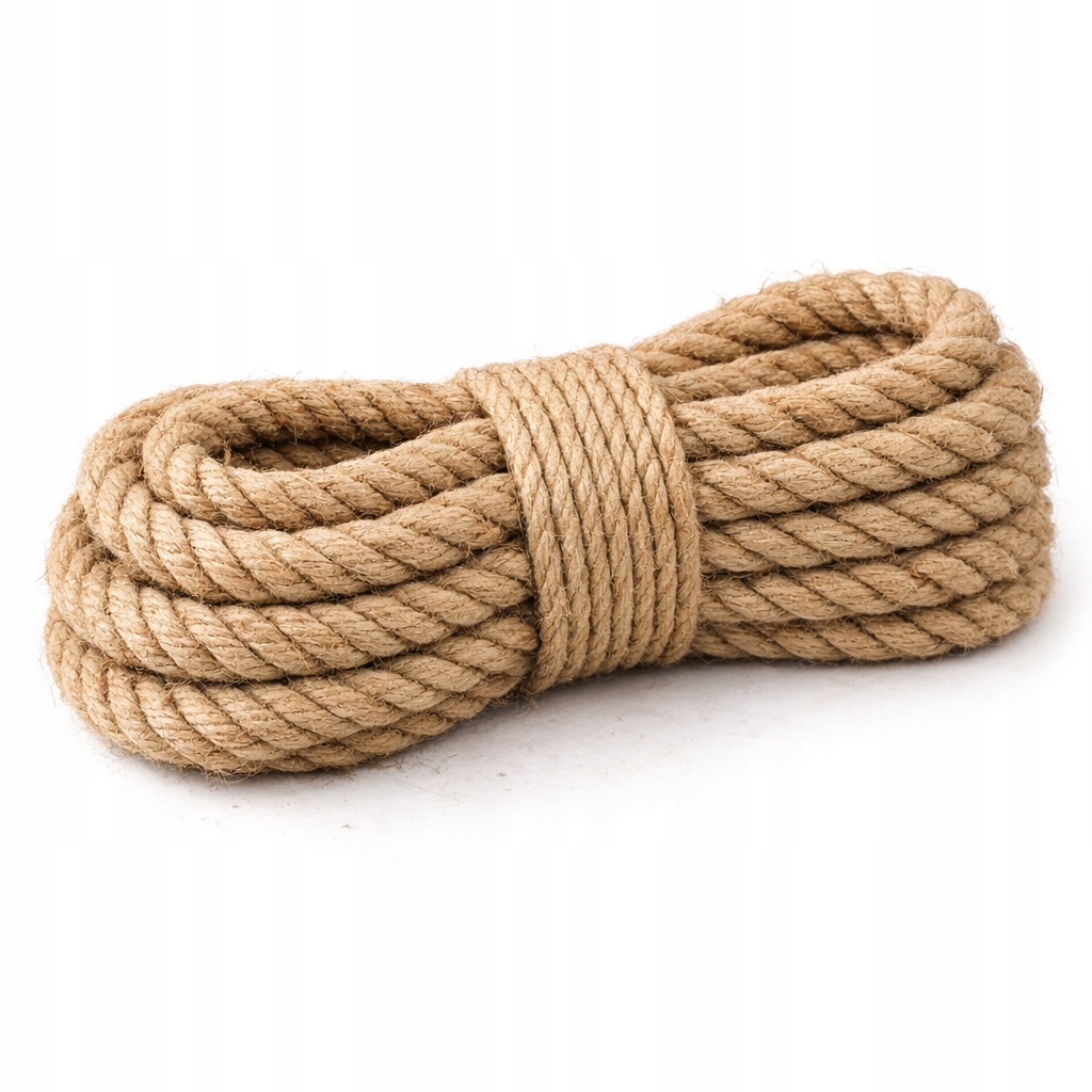 Jutové lano 22 mm 30 m přírodní, silné, ekologické pro Diy zahradu