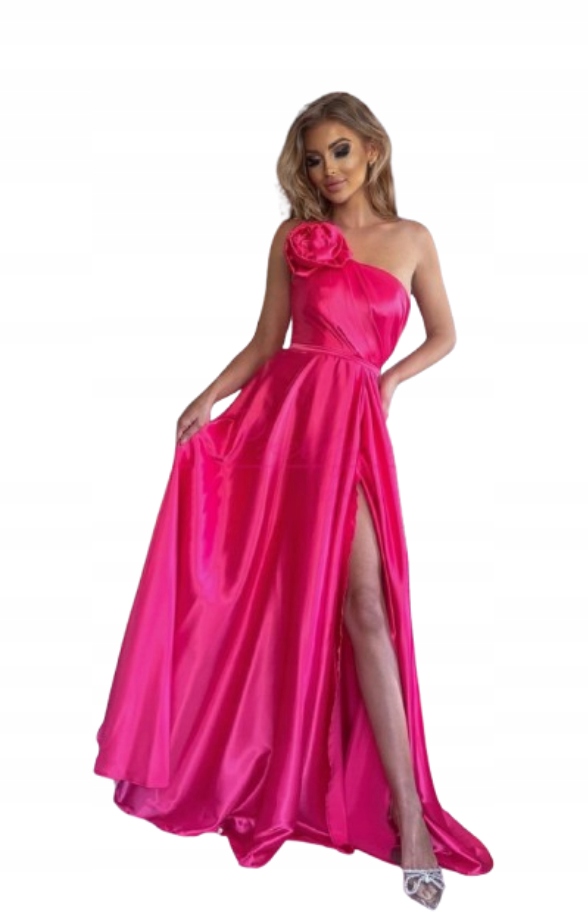 Danostia Fuksja Dlouhá Šaty s růží svatební hostina L