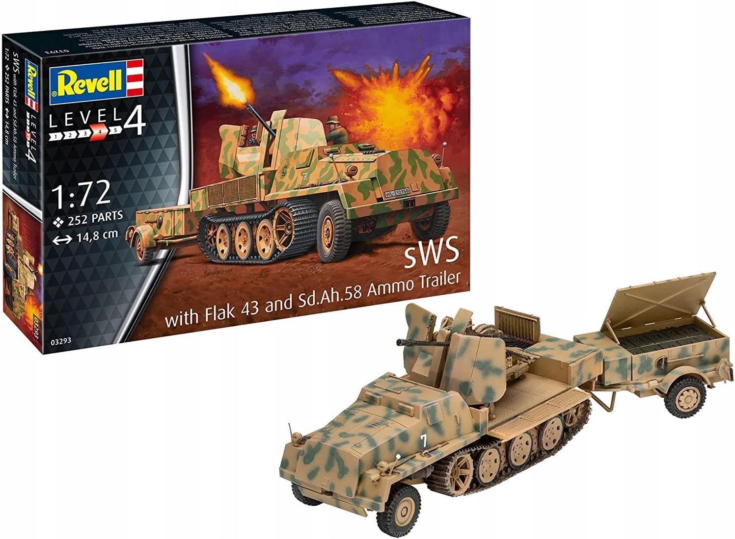 Sada Revell Flak-Aufbau als Sfl. mit 3,7cm Flak