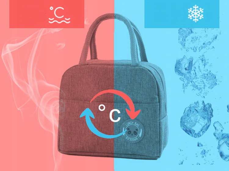 Torba TERMICZNA SZARA Śniadaniowa Lunch BOX do ręki Marka bez marki