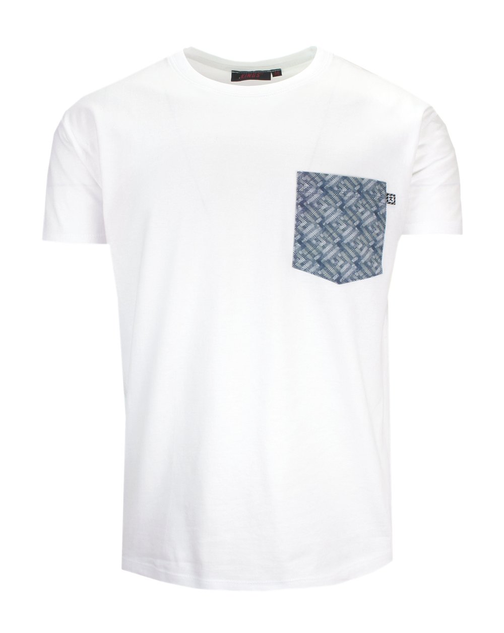 

Biały Bawełniany T-shirt z Kieszonką Kings XL