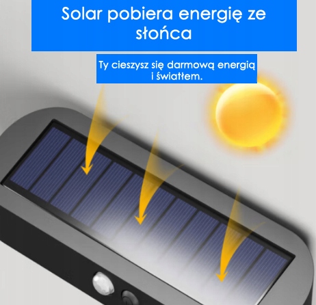 Lampa kinkiet LED SOLAR IP65 czujnik ruchu zewnętrzna ogród czarna biała Marka EcoLights