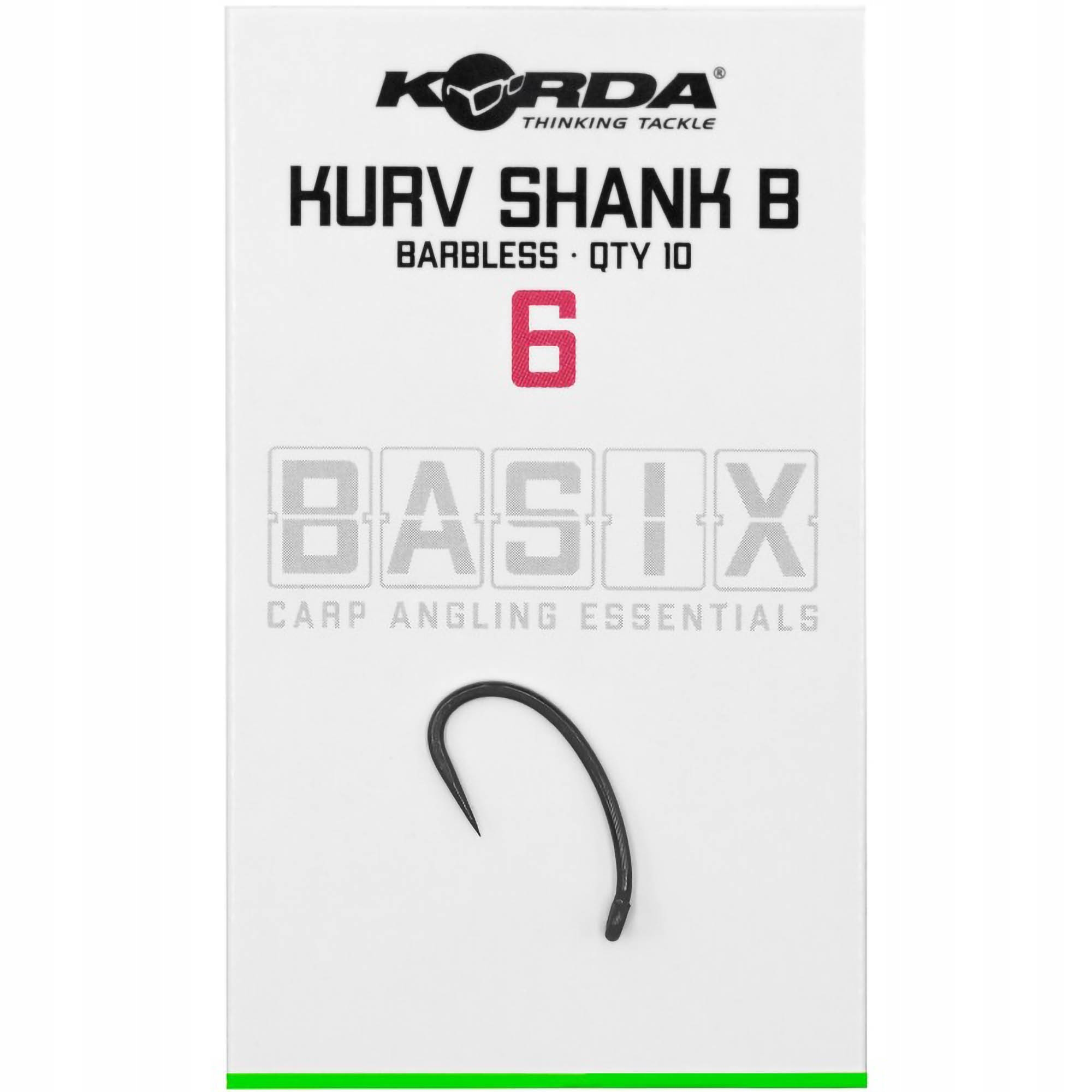 Haczyki Korda Basix Kurv Barbless 6