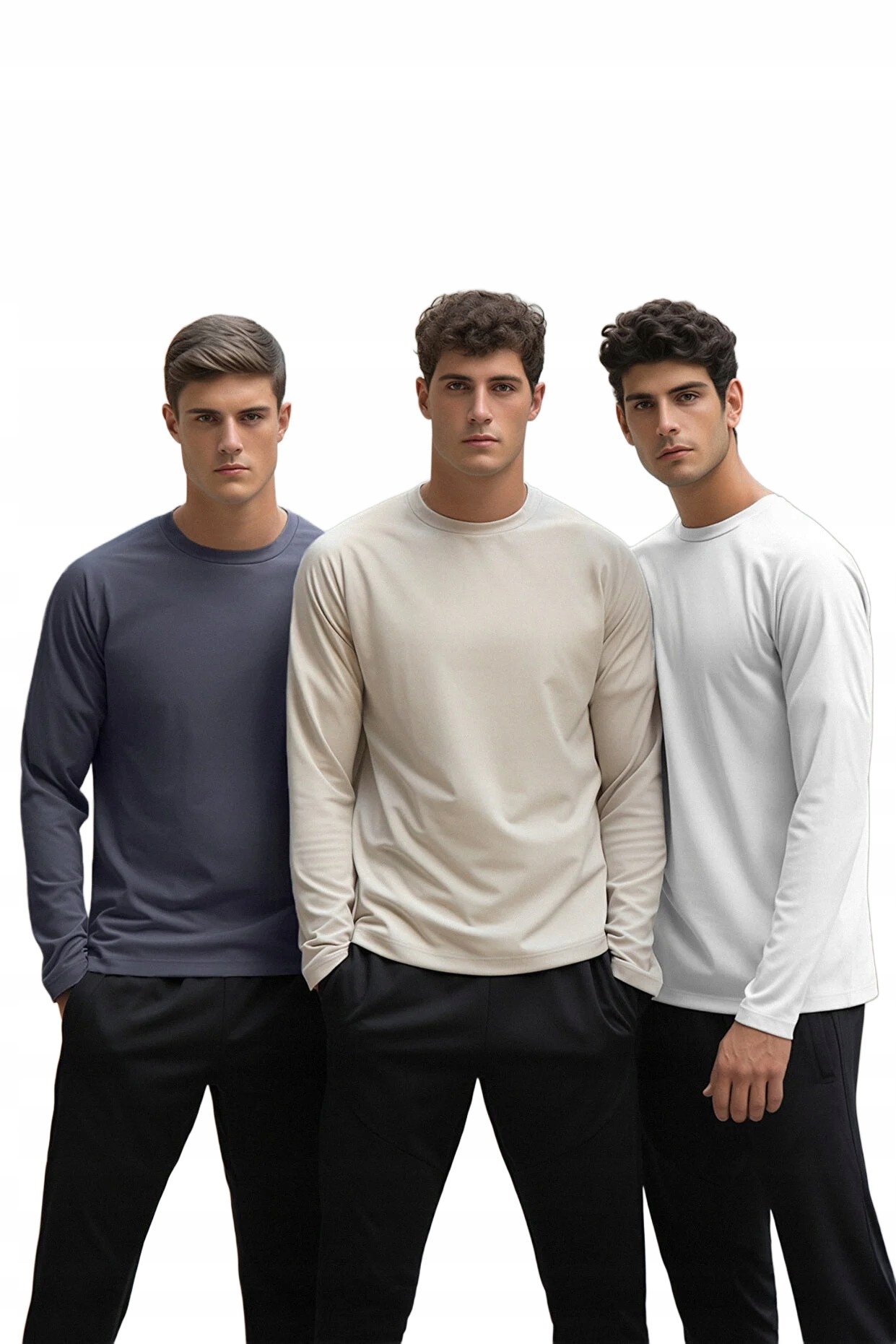 Trendyol Man Pánské Tričko S Dlouhým Rukávem A Kulatým Výstřihem Bavlna S 5DA*