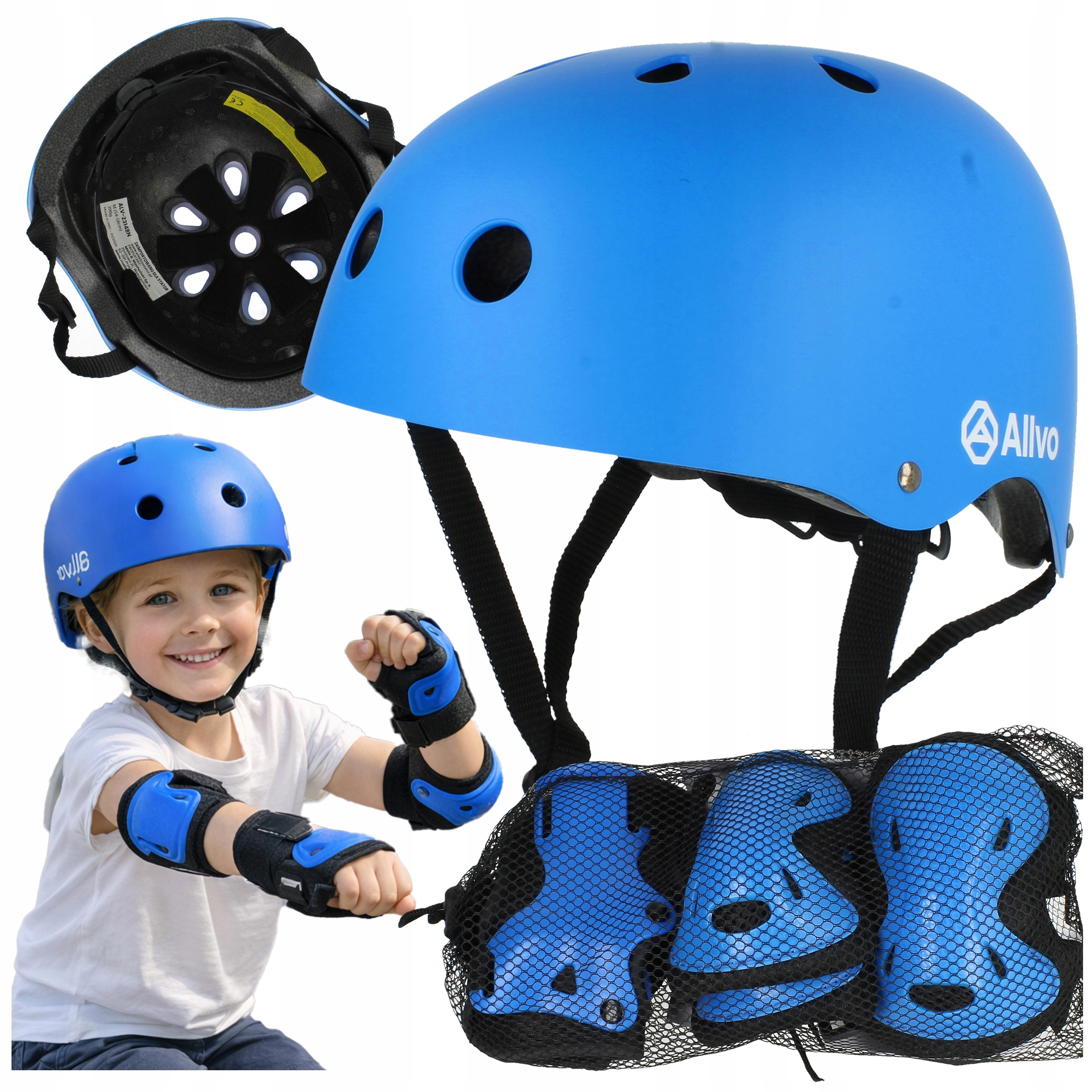 Kask Regulowany Ochraniacze Zestaw Dla Dzieci Na Rolki Rower Deskorolkę