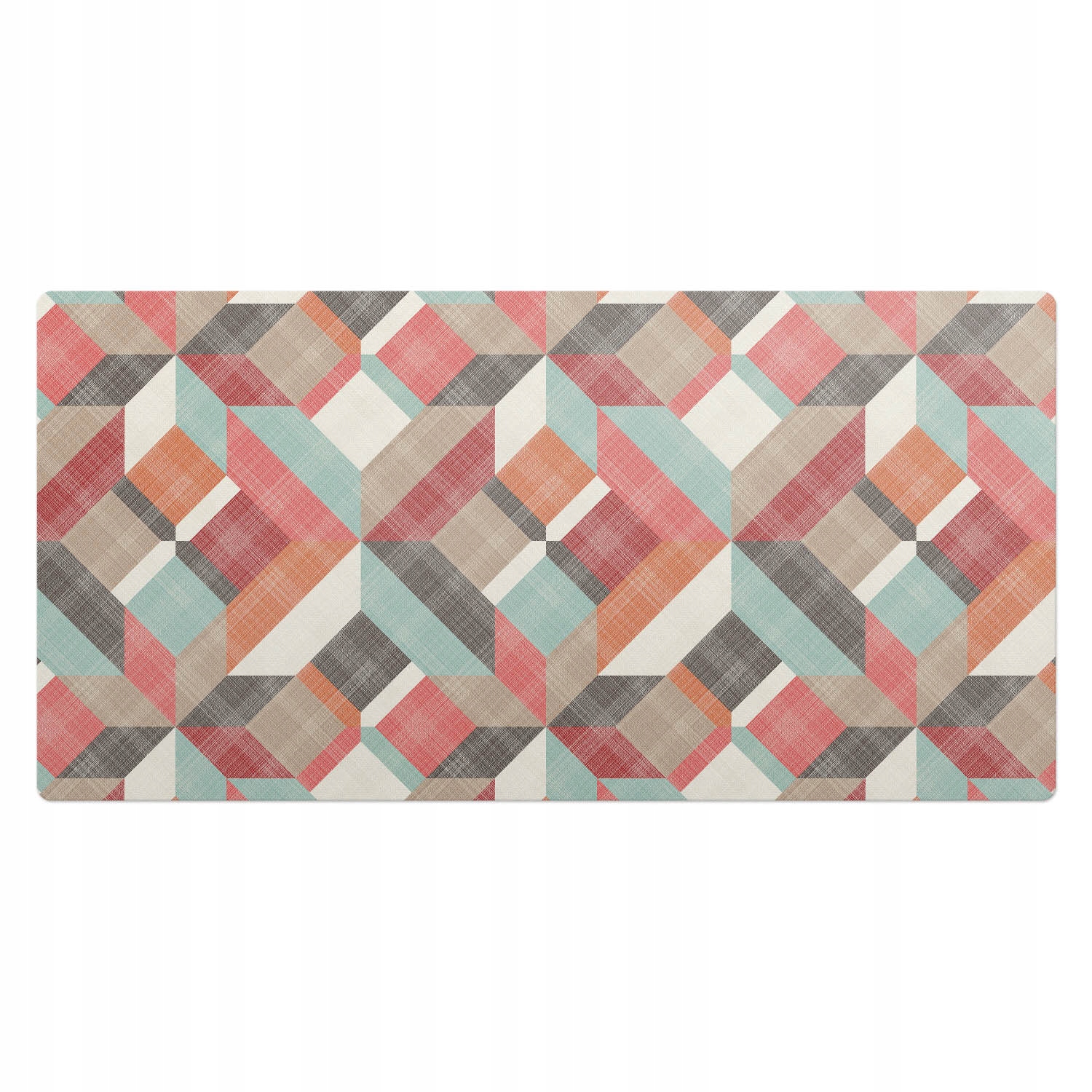 Gamingowa podkładka na biurko z grafiką Geometryczny wzór retro 100x50 cm