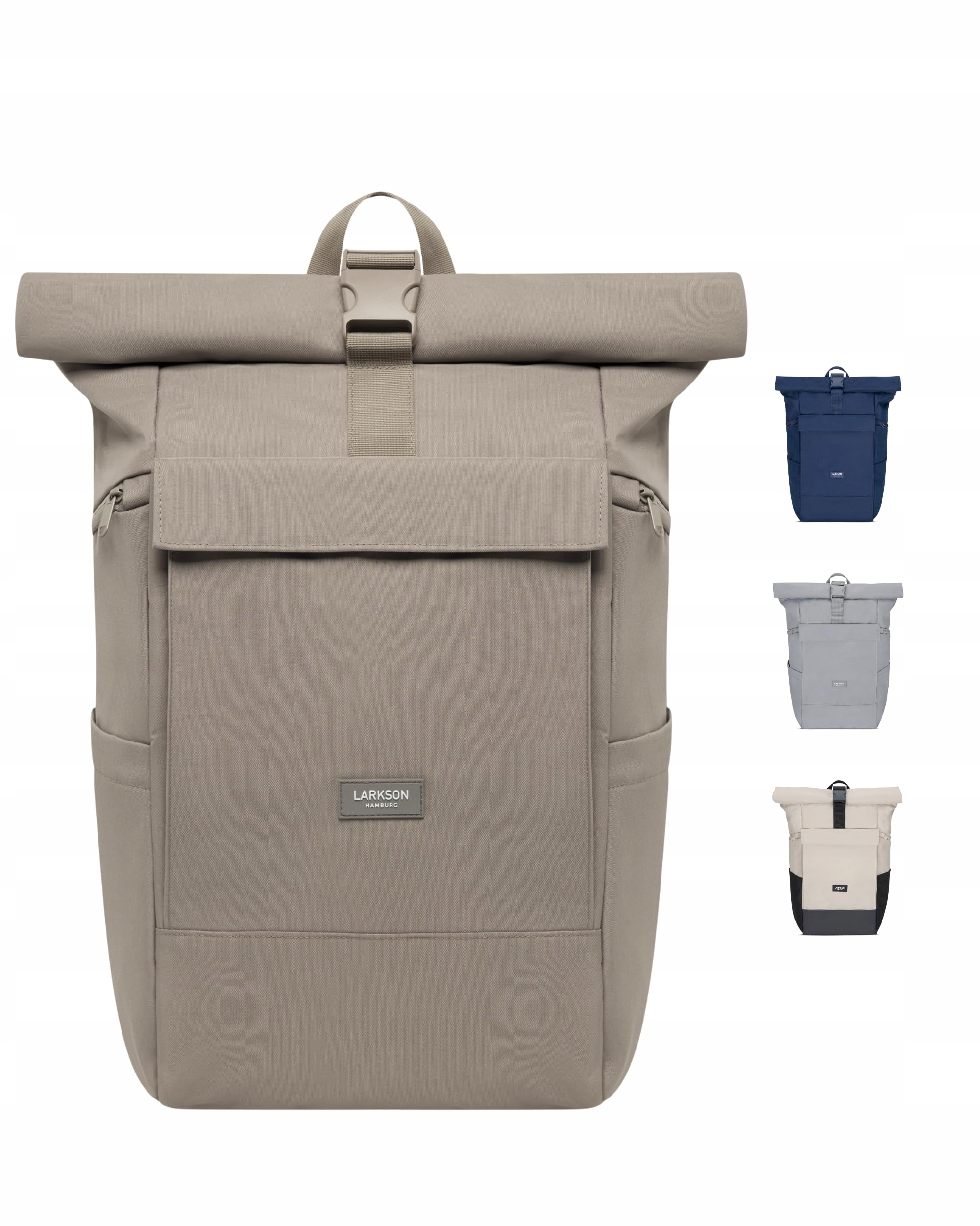Larkson Unisex Šedý Batoh Rolltop 21L s kapsou na notebook 16"