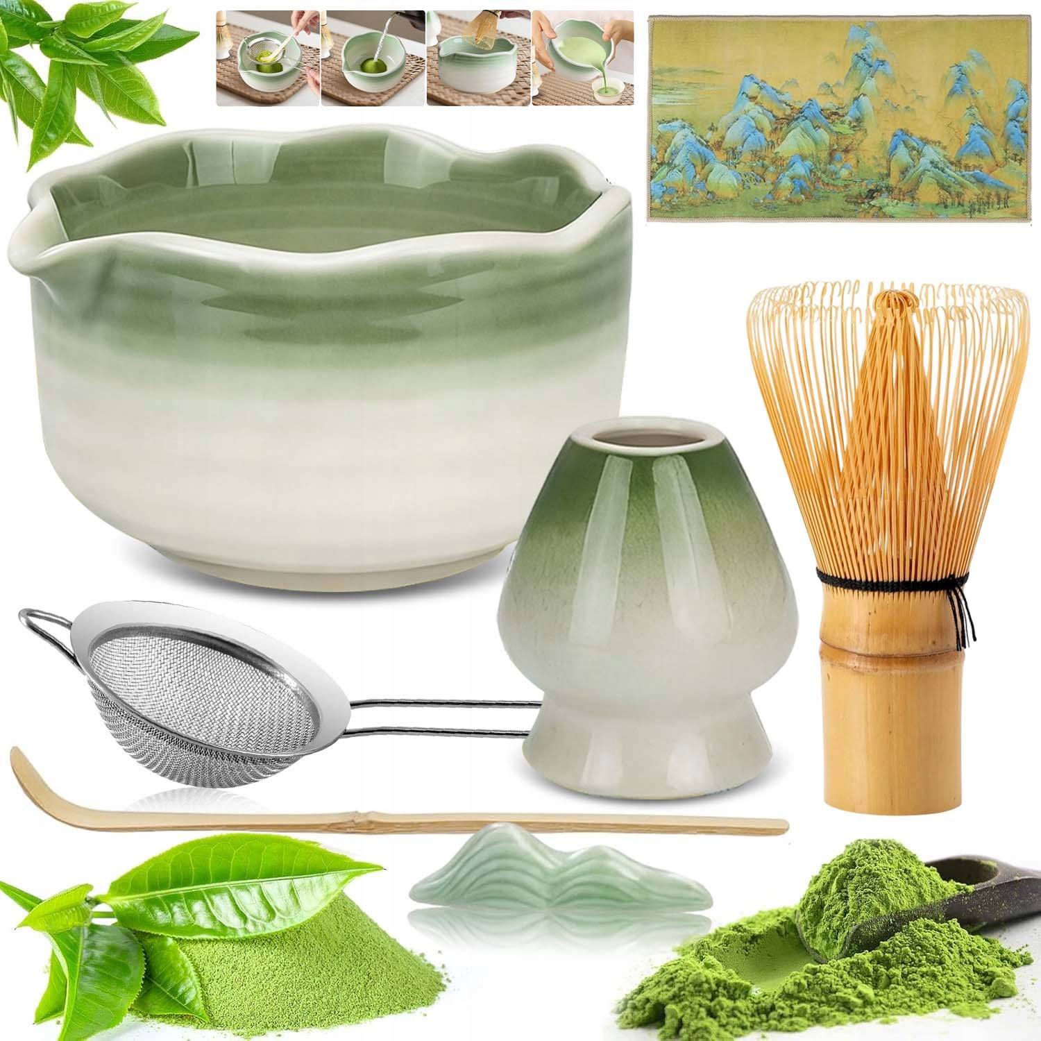 Levně Sada Na Čaj Matcha 7-DÍLNÁ, Nástroje Na Přípravu Čaje