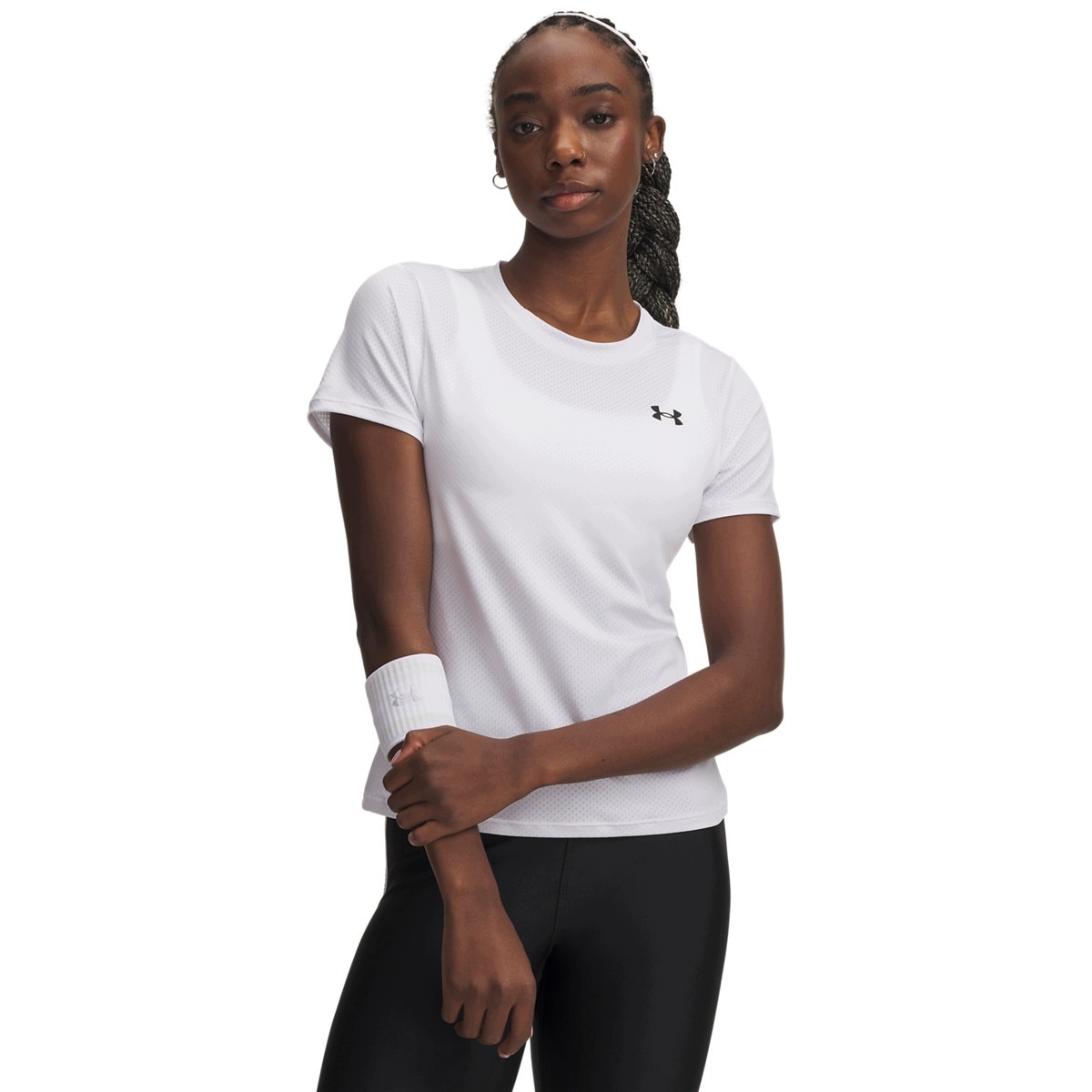 Damska koszulka treningowa Under Armour Ua Tech Mesh Biały XL