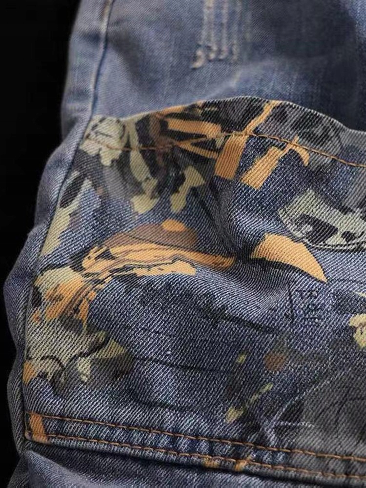 Dżinsy Boyfriend - Damskie - Harem Niebieski L Rozmiar L