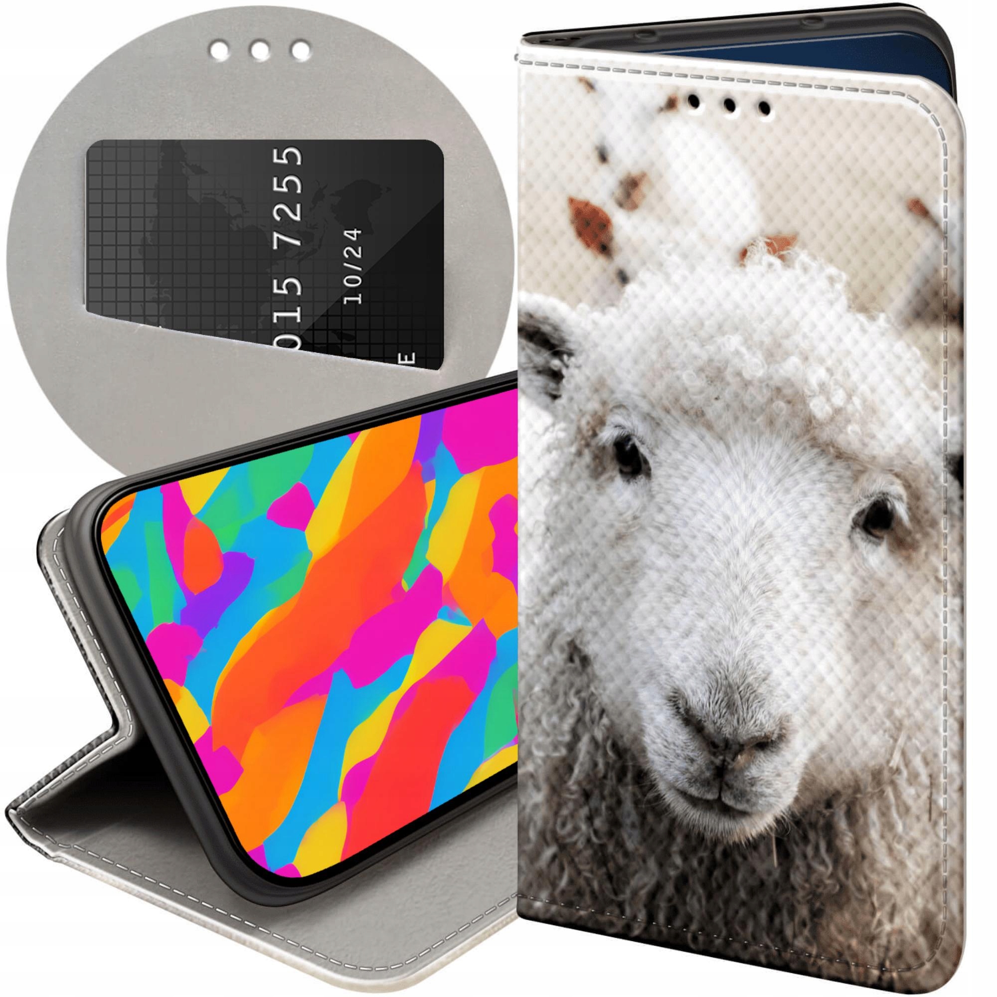 Etui Z Klapką Do Oppo A40 Owca Owieczka Baranek Futerał Pokrowiec