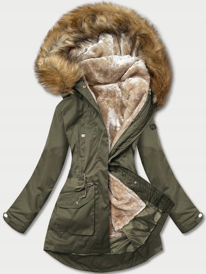 Zimní Bunda M21356 Khaki/béžová XXL (44)