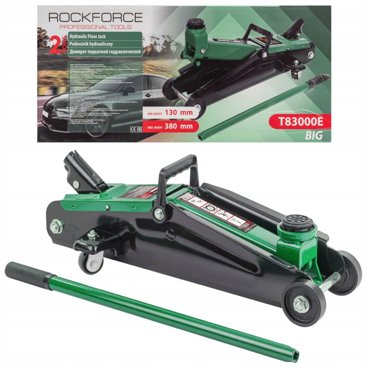 Hydraulický zdvihák pákový Nosnosť 2T žaba guma