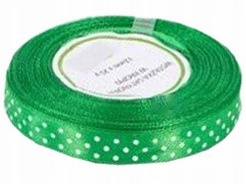 

Groszki Wstążka satynowa Ciemna Zielona 12mm 22m