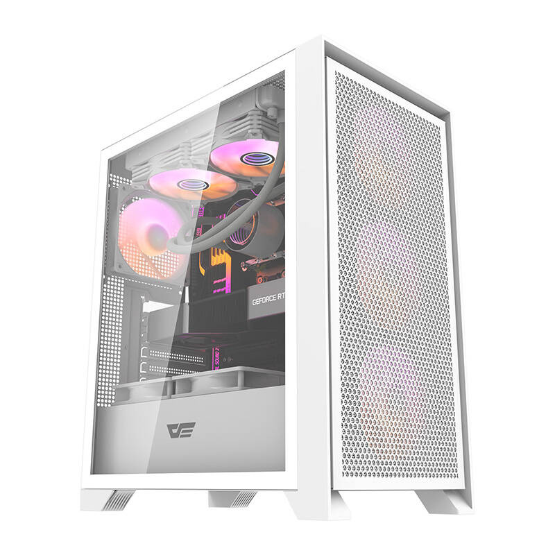 Počítačová Skříň Darkflash DRX70 Mesh Bílá Atx Gamingová Argb Usb-c