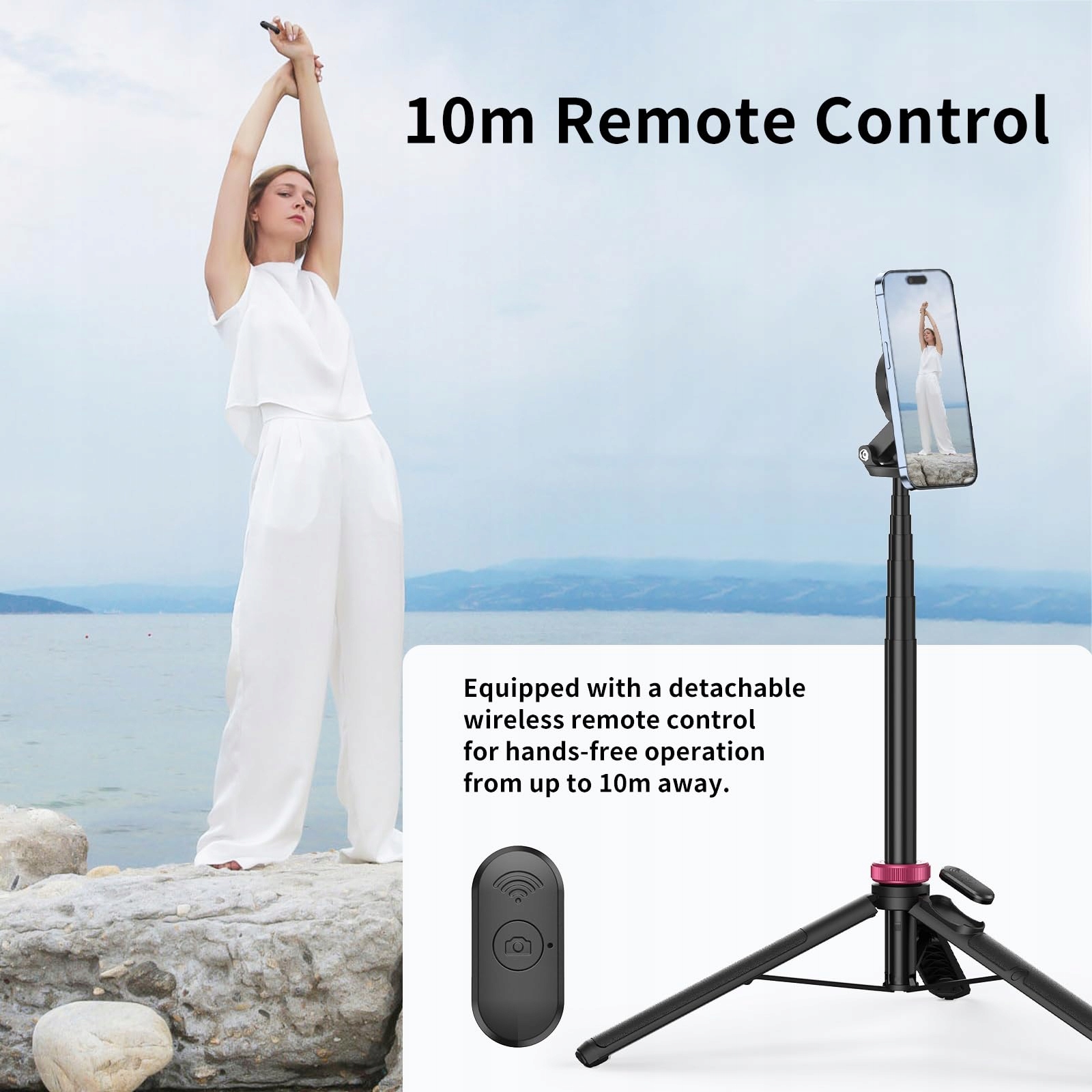 ULANZI MT-84 Magnetyczny Selfie Stick 153cm Statyw Telefonu iPhone — miniatura 5