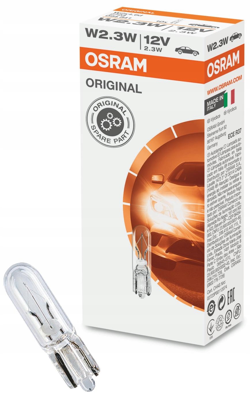 10 x Osram Original Line Żarówka W2,3W 12V 2,3W