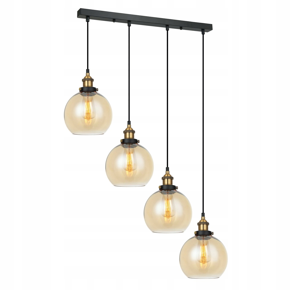 Závesná lampa Italux Cardena MDM-4330/4 Gd+amb