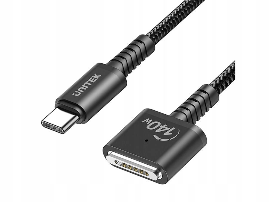 Kabel zasilający 140W Usb-c na MagSafe 3 1,0m Unitek C14121BK-1M