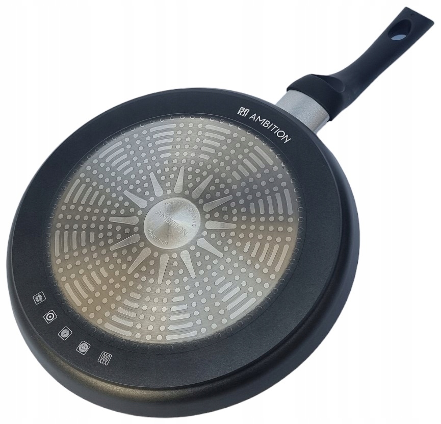 AMBITION PATELNIA DO SMAŻENIA NALEŚNIKÓW PLACKÓW MAGNAT INDUKCJA + ŁOPATKA Kształt okrągły
