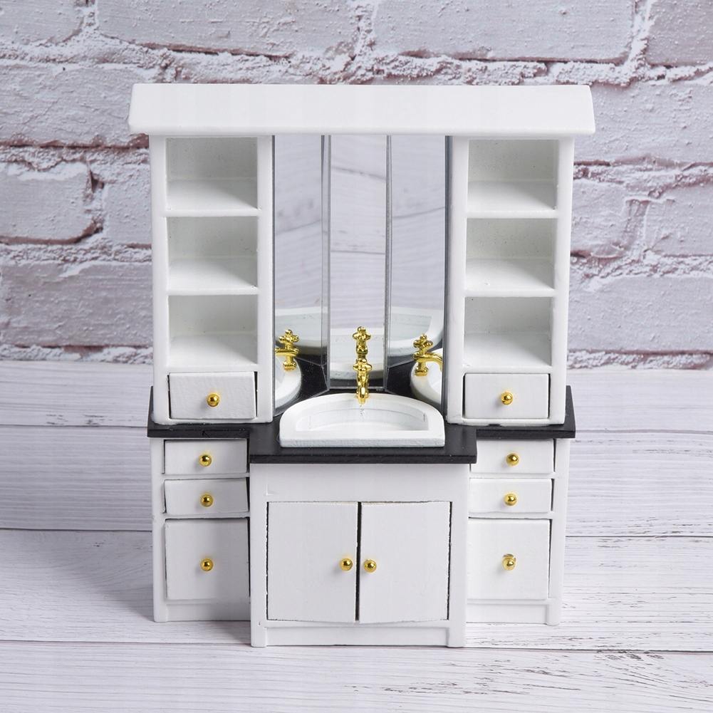 1/12 Domek dla lalek Mini szafka z umywalką Kod producenta MoonSmart-AW05DC