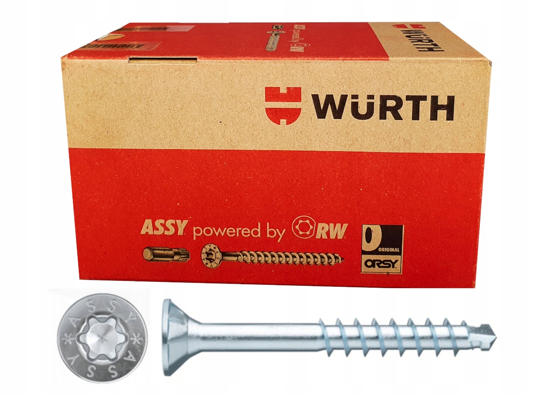 

Wkręty Wurth Assy Plus 4x50 Konfirmaty 500 szt.