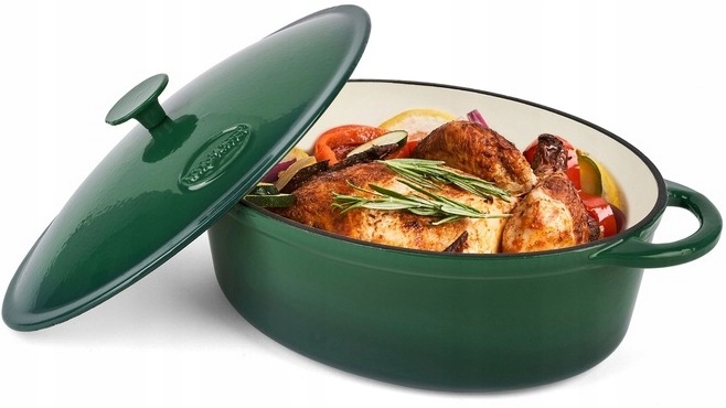 Velký Hrnec litinový Pekáč Smaltovaný Husík indukční 6,4 l Konighoffer