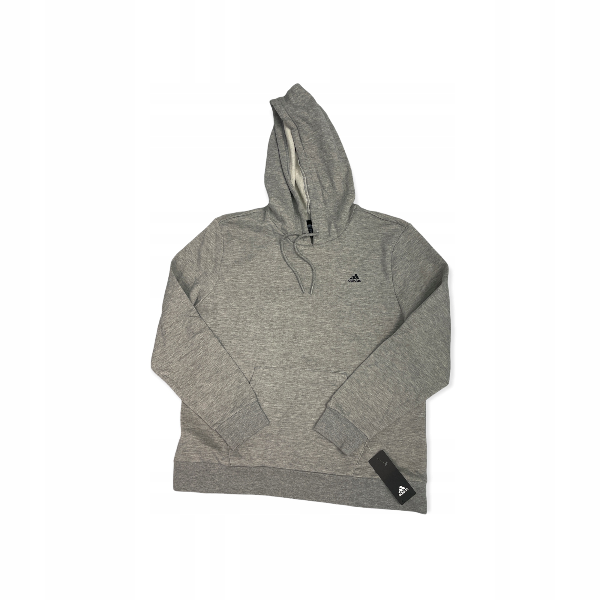 Mikina přes hlavu kapuce šedá Adidas XL