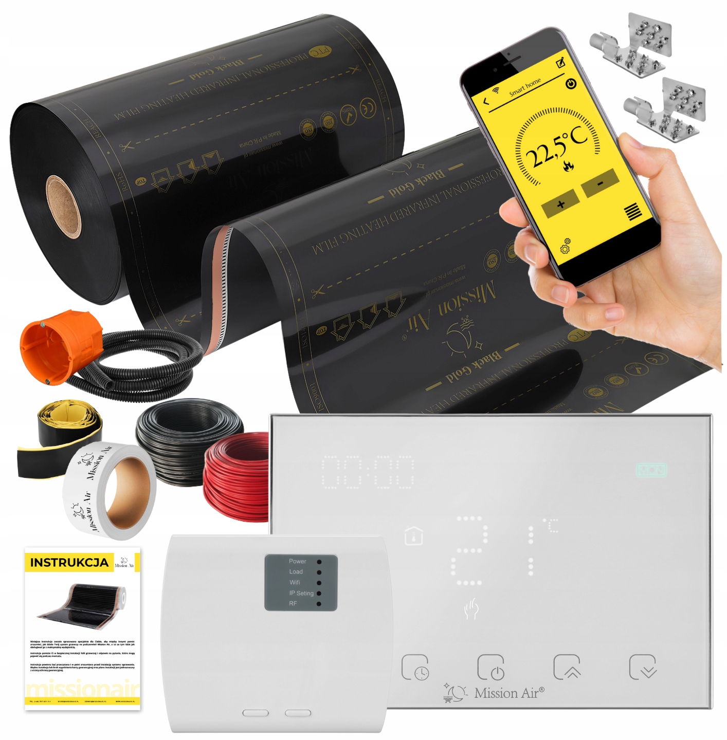 Set Fólia vyhrievacia podložka Infračervená 4 m² 160 W