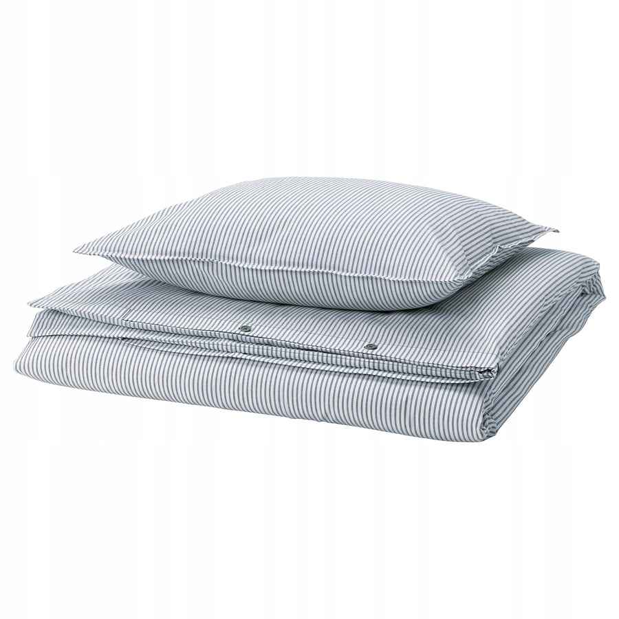 Ikea Solfibbla Sada povlečení 150x200/50x60 Bavlna modrá/pruhy
