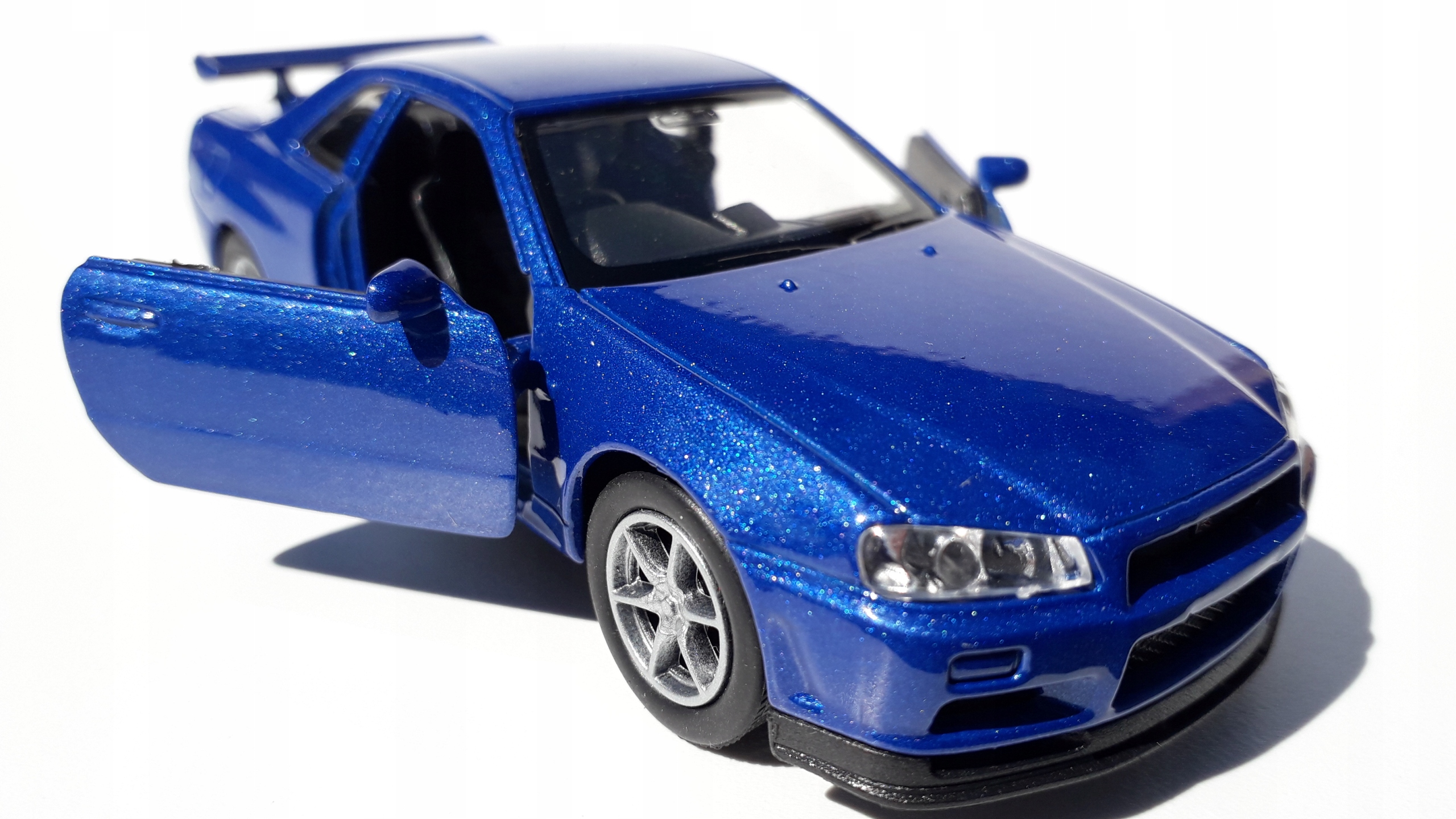 Nissan Skyline GT-R(R34) Niebieski Metalowy Model WELLY 1:34 Rodzaj pojazdu samochód osobowy