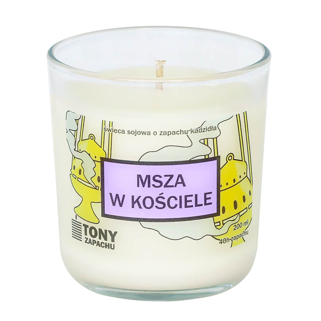 Sójová svíčka Mše V Kostele přírodní s vůní kadidla, dárek