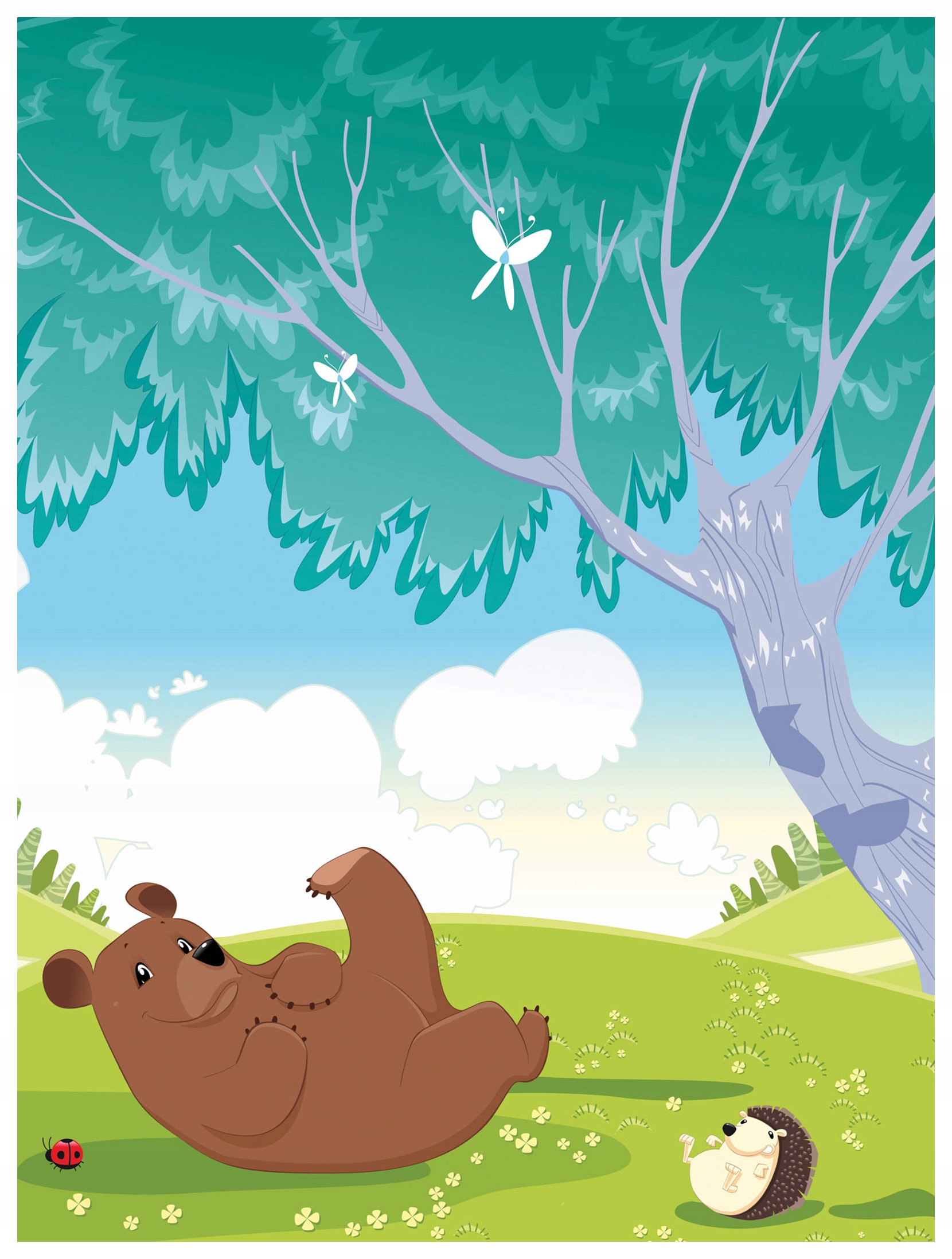 Vliesová fototapeta Veselý Medvídek a přátelé v lese 206x275 lepidlo