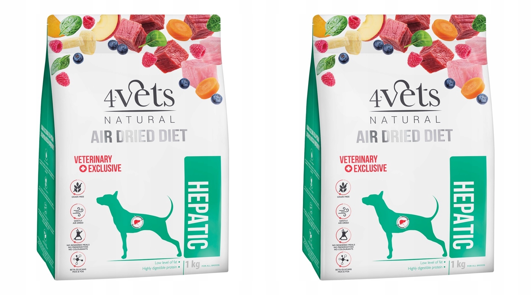 Levně 4Vets Natural Dog Hepatic 2 x 1 kg