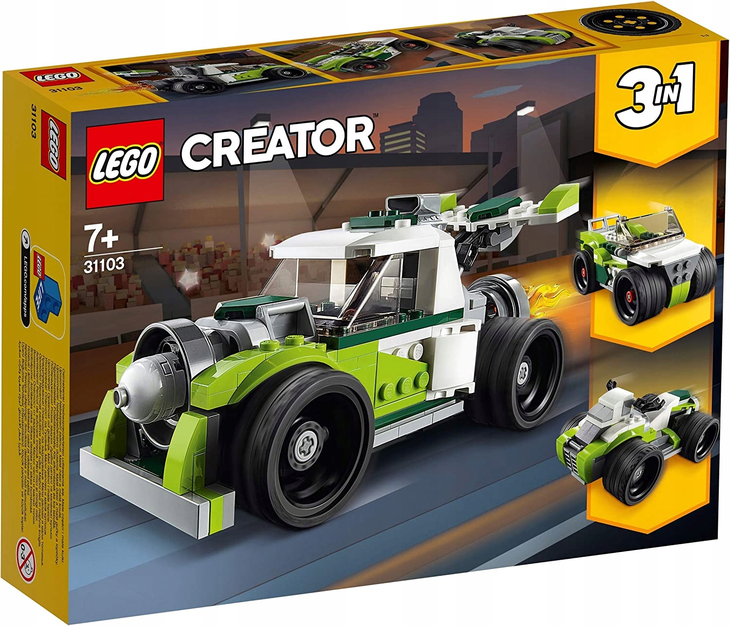 LEGO CREATOR 31103 Rakietowy Samochód 3w1 Quad HiT