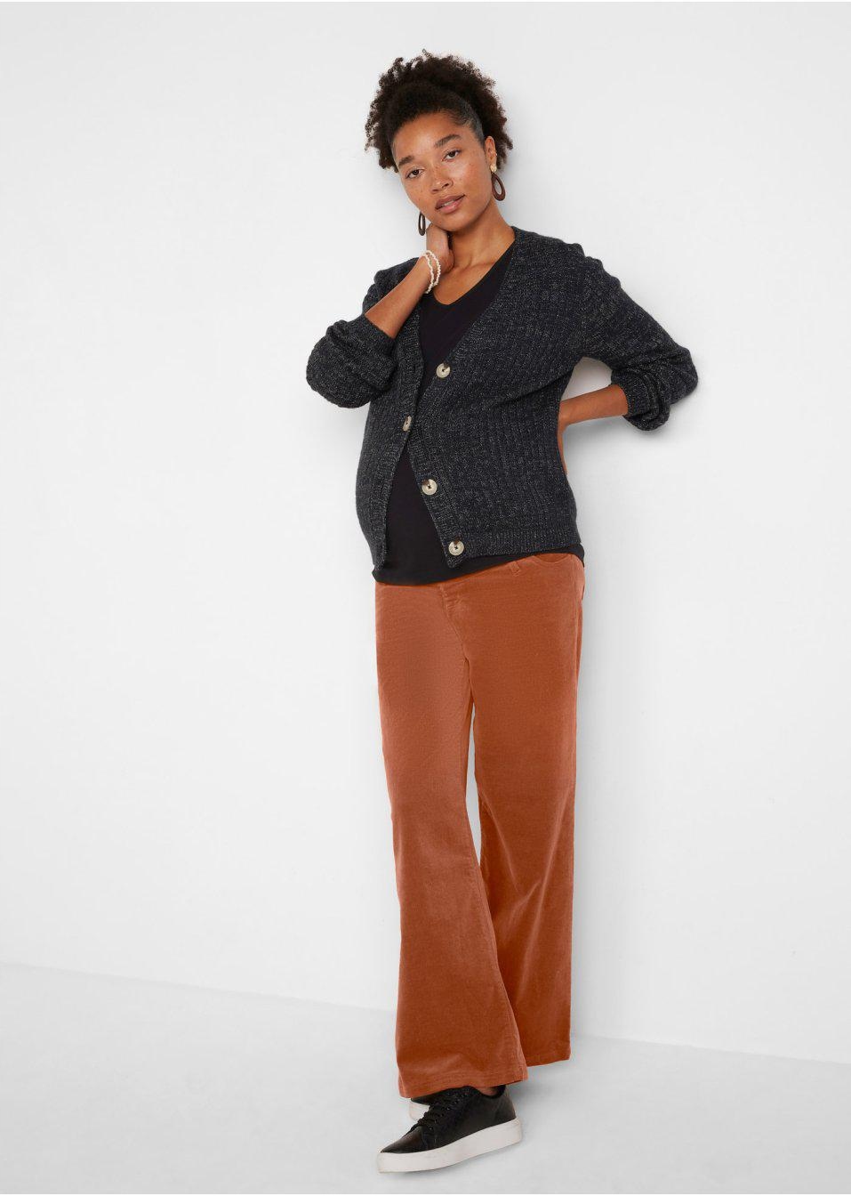 36 Bonprix _ZT SZTRUKSOWE SPODNIE CIĄŻOWE Marka Bonprix